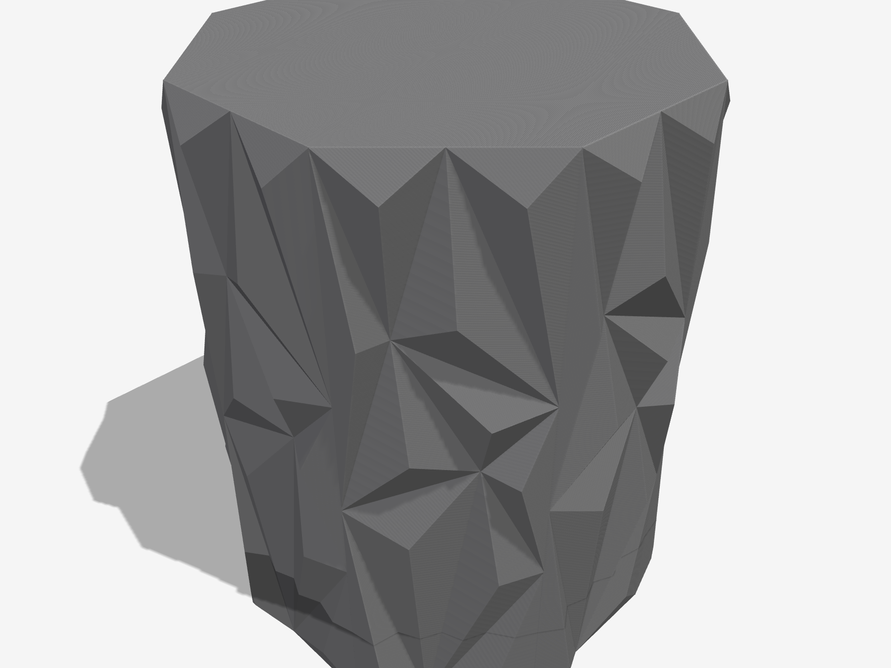 Low-Poly Planter Pot – Geometric Faceted Design